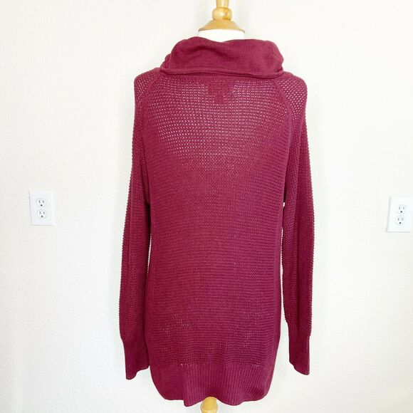 Sonoma Burgundy Long Cowl Neck Sweater - Picture 4 of 5